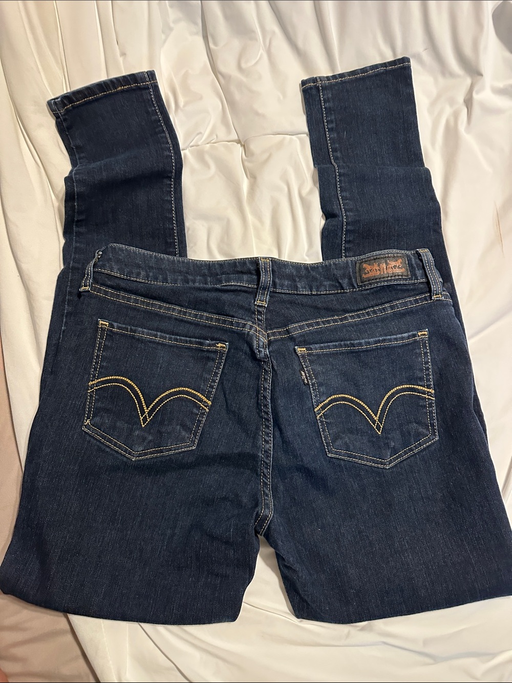 Levi's Dark Blue Skinny Jeans with Contrast Stitching